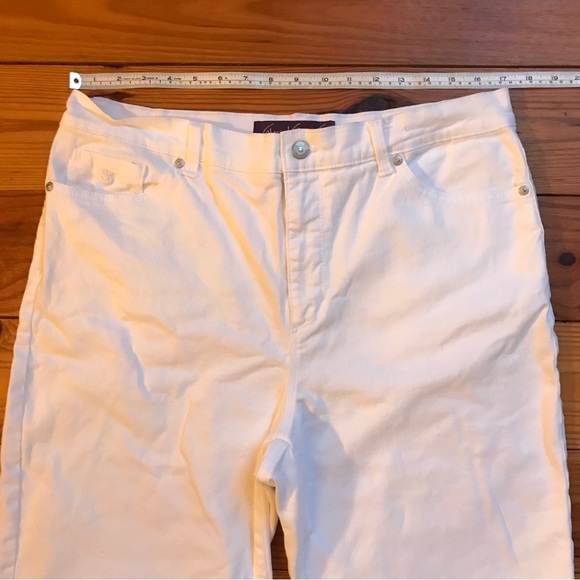 Gloria Vanderbilt Amanda White Cropped Pants Capris, EUC, 14 - Picture 3 of 11